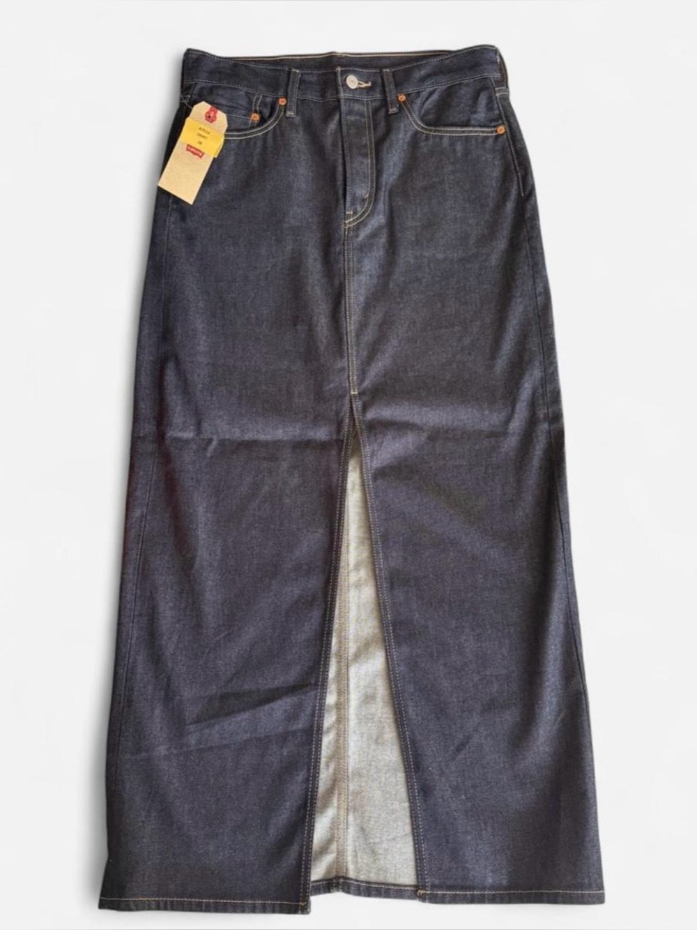 Levi’s Denim Maxi Skirt Front Slit - Women’s 28 - Dark Wash - NWT